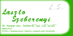 laszlo szeberenyi business card